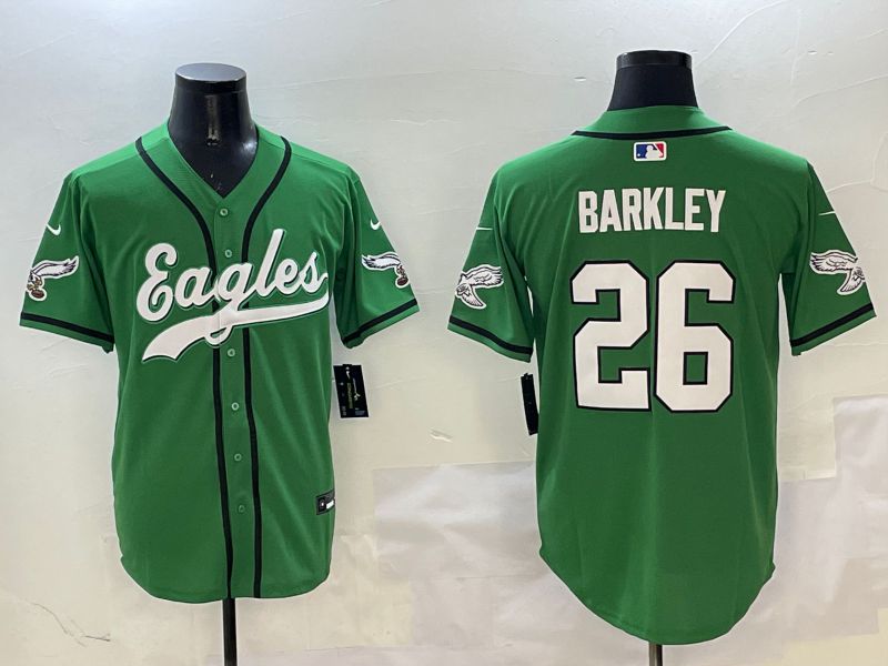 Men Philadelphia Eagles #26 Barkley Green three generations Jointly Name 2025 Nike Limited NFL Jersey style 10->philadelphia eagles->NFL Jersey
